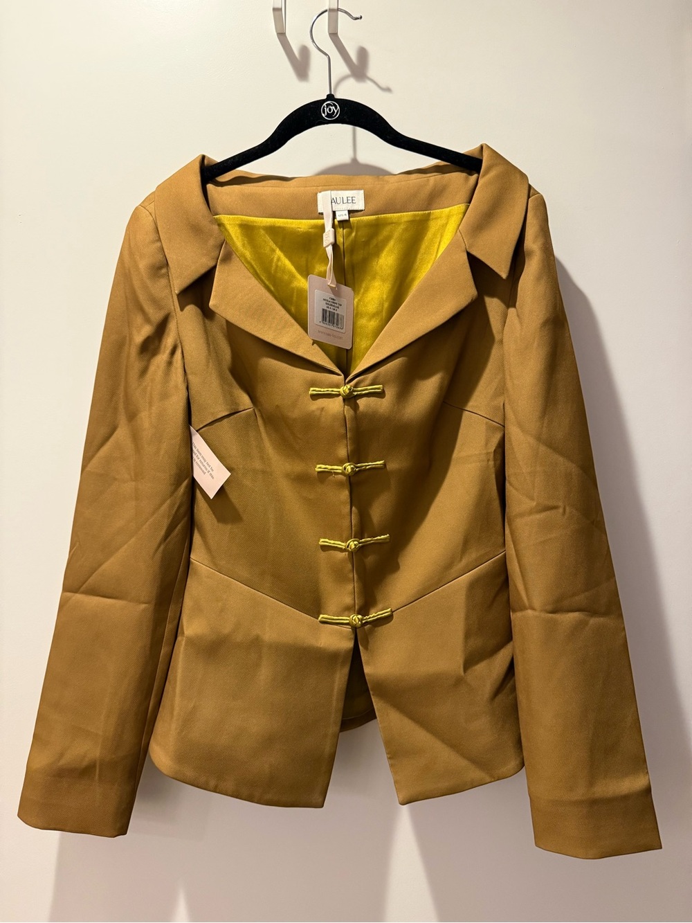 Sau Lee Mustard Off the Soulder Top
